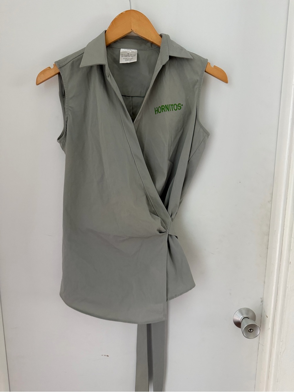 Hornitos Tequila Gray Wrap Shirt Top Women’s Size Large